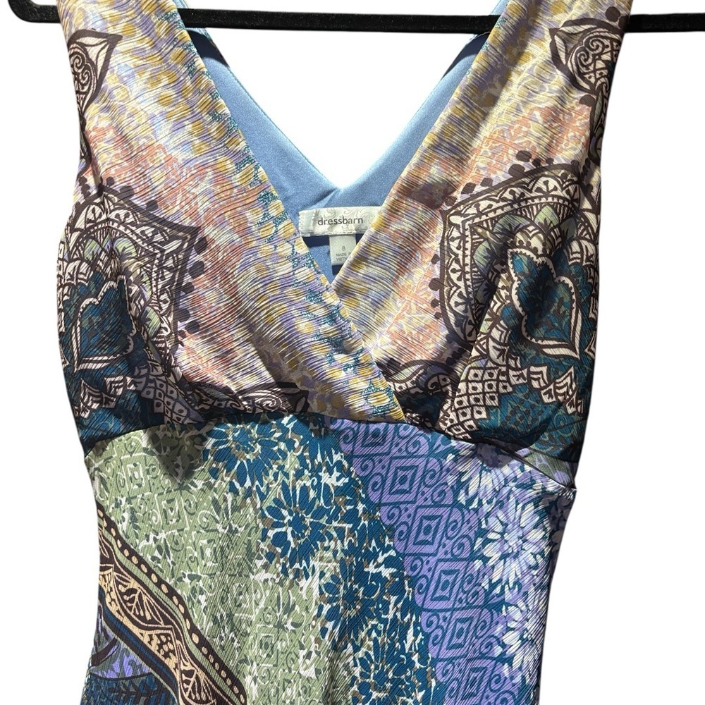 Dressbarn Blue and Purple Asymmetrical Sundress - Picture 2 of 4